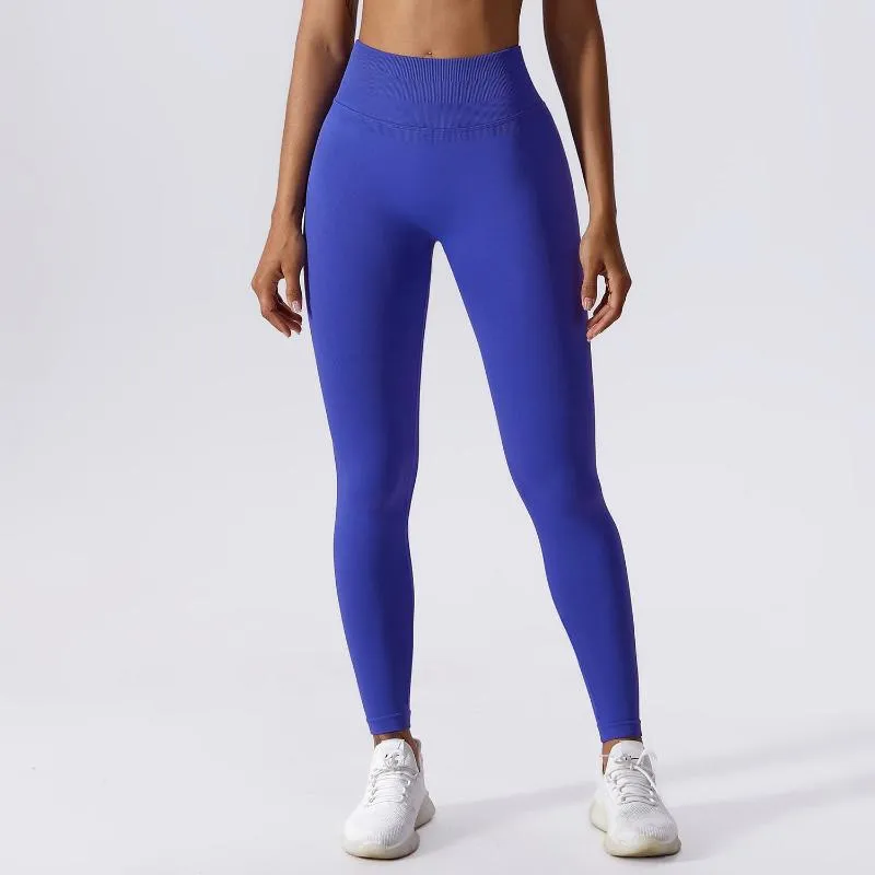 Calças ativas sem costura leggings femininas para academia treino de fitness push up cintura alta yoga colants leggins femme azul marrom