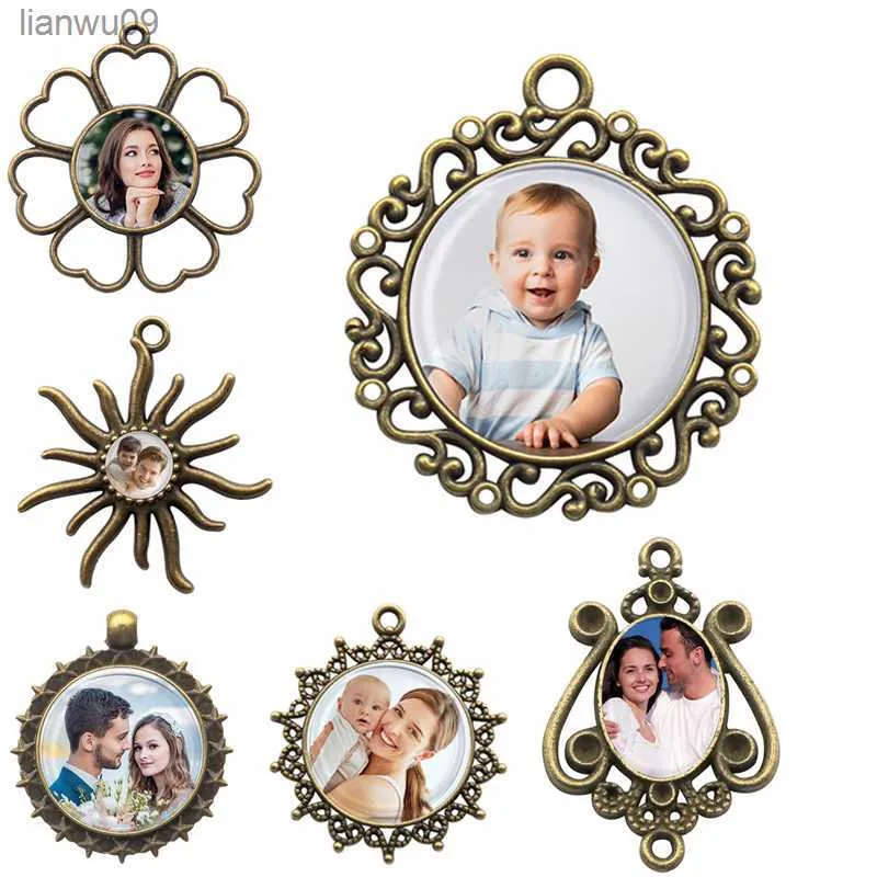 Photo Customized Pendant Personalized Necklace Diy Private Custom Photo Picture Pendant Birthday Gift for Her for Family Members L230704