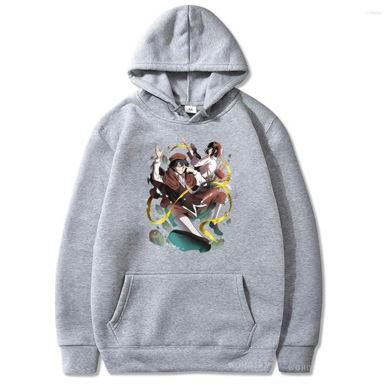 Men's Hoodies Cartoon Bungo Stray Dogs Edogawa Rampo For Men Women Manga Graphic Harajuku Pullover Hip Hop Gothic Y2k Sweatshirts