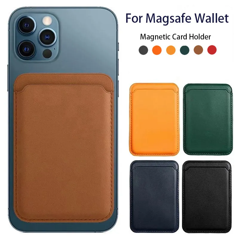 Magsafe Magnetic Wallet Case for iPhone 15 14 13 12 14 Pro Max Mini 14 플러스 자기 카드 가방 휴대폰 홀더 커버