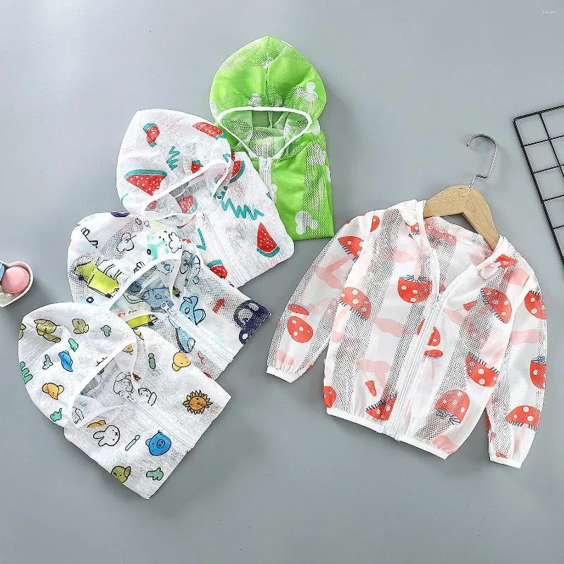 Jassen Zomer Doek Voor Peuter Jongens Meisjes Outfits Capuchon Dunne Zon Bescherming Jas Bovenkleding Kids Babykleertjes Verjaardag Jassen