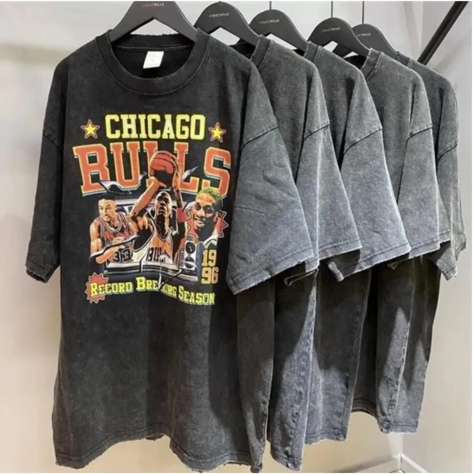 Yeni grafik tişört erkekler büyük boy tişörtlü pamuk basketbol baskısı yıkanmış üstler tee harajuku sokak kıyafetleri hip hop tshirt yaz 2023