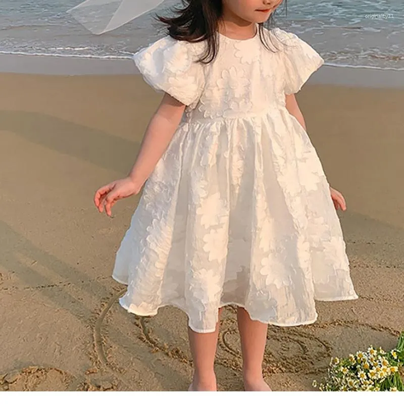 Vestidos De Nina 2023 Vestido Blanco De Verano Para Ninas Ropa De Princesa Para Ninos Apliques Vestido De Playa Elegante Para Bebes Diarios De 21 39 DHgate