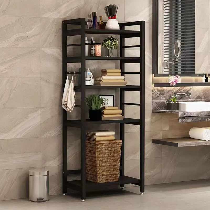 Bathroom Storage Rack 5-Tier Freestanding Multi-Layer Space-Saving ...