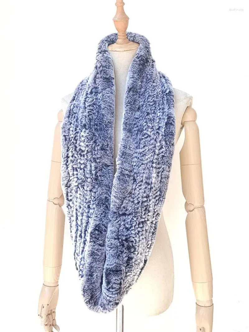 DHgate.com:2024 Real Rex Rabbit Fur Round Loop Scarf Collar Winter ...