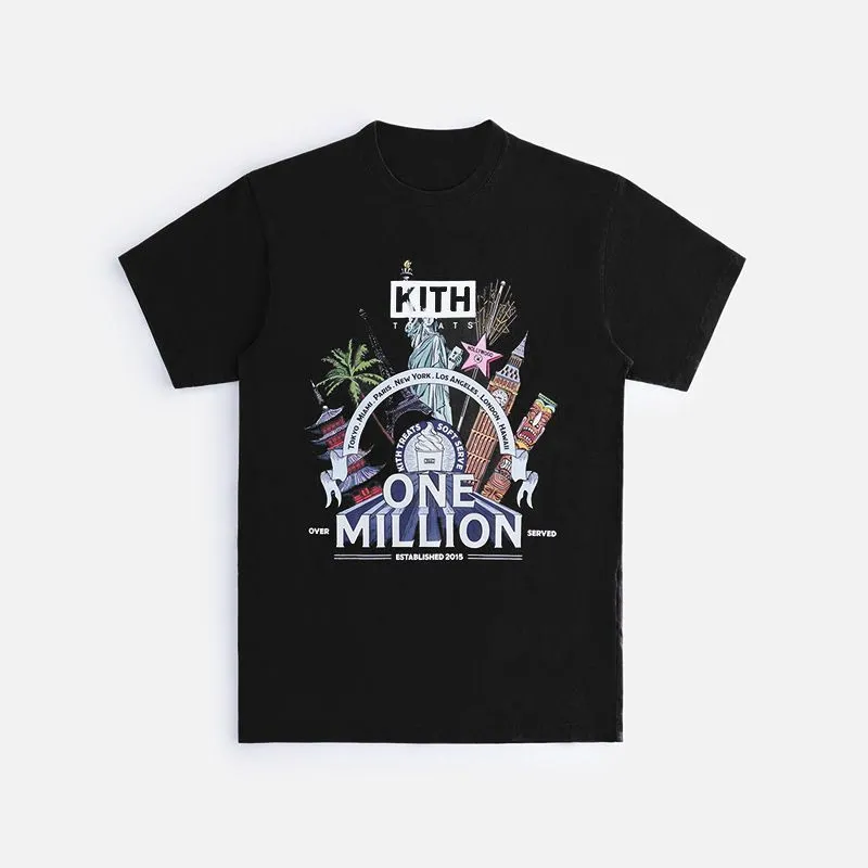 DHgate.com:Washed Cotton Kith X Ksubi Letter Tee Oversized