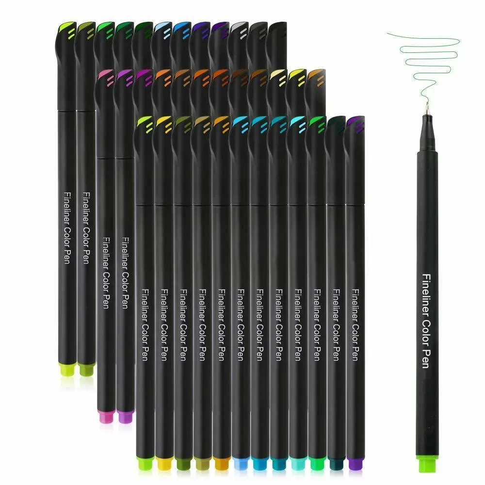 Оптовая планировка журнала ручки 36 цветных тонких точек