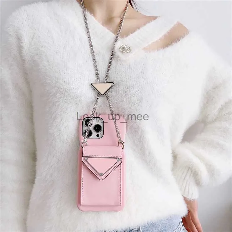 Designer Phone Case Fashion Cross Body Phones Cases para IPhone 14 13 12 11 Pro Max 14plus 14proamx Chains Phonecase Protection Cover HKD230807