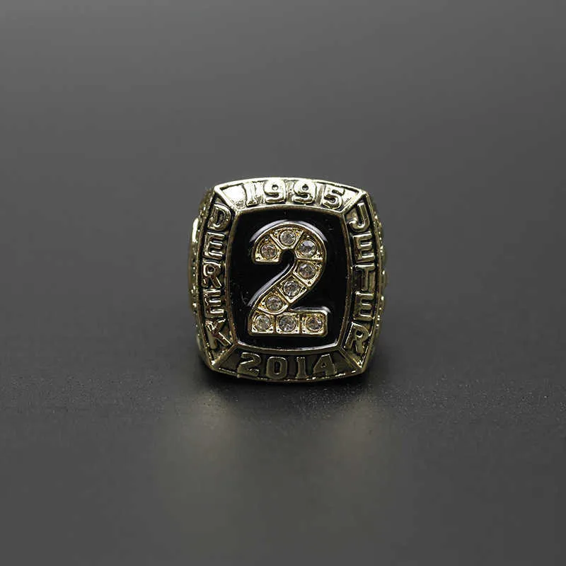 Band Rings Mlb Baseball Hall Of Fame 1995-2014 Yankees Star Derek Jeter #2 Championship Ring Gift