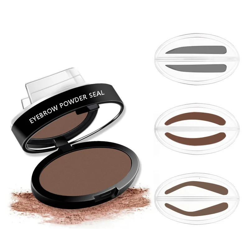 Eyebrow Enhancers Natural Arched Eyebrow Stamp Quick Makeup Brow Stamps Powder Pallette 9 Options Eyebrow Powder Seal Selling Drop 230807