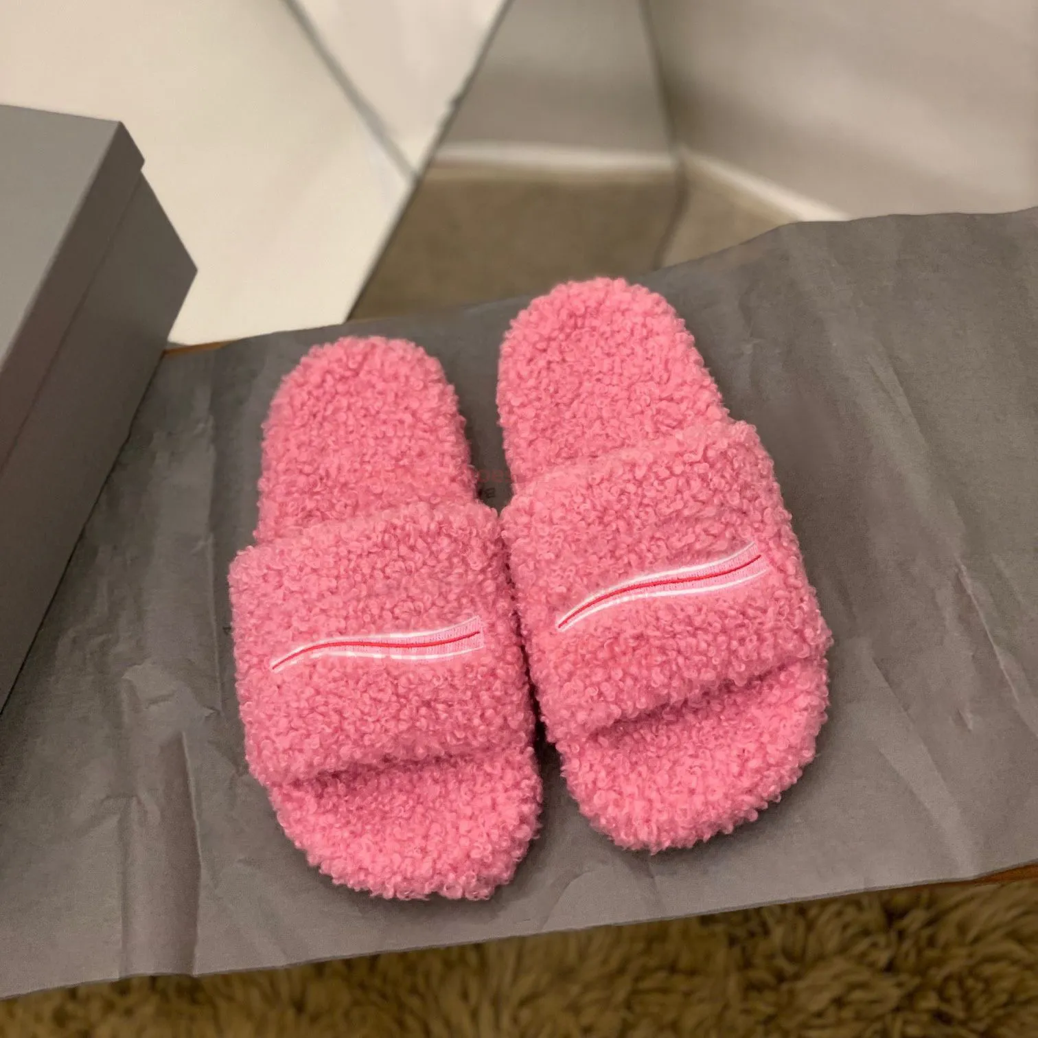 2023 Designer Womens Slippers Ladies Wool Slides Winter Fur Fluffy Furry Warm Letters Sandals Fuzzy Inverted Triangular Iron Sheet Girl Flip Flop Slipper From Fastion shoes 22.97 DHgate.Com