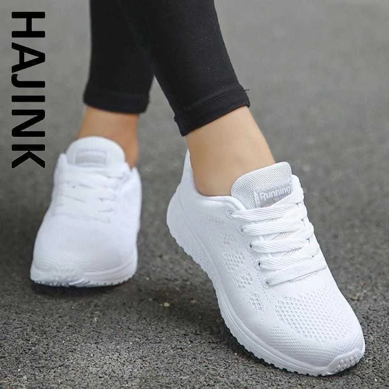 حذاء اللباس Hajink Women Sneakers Shoes Fashion Women’s Sneakers منصة التنفس منصة المدربين السيدات أحذية شقة Mujer Woman J230806