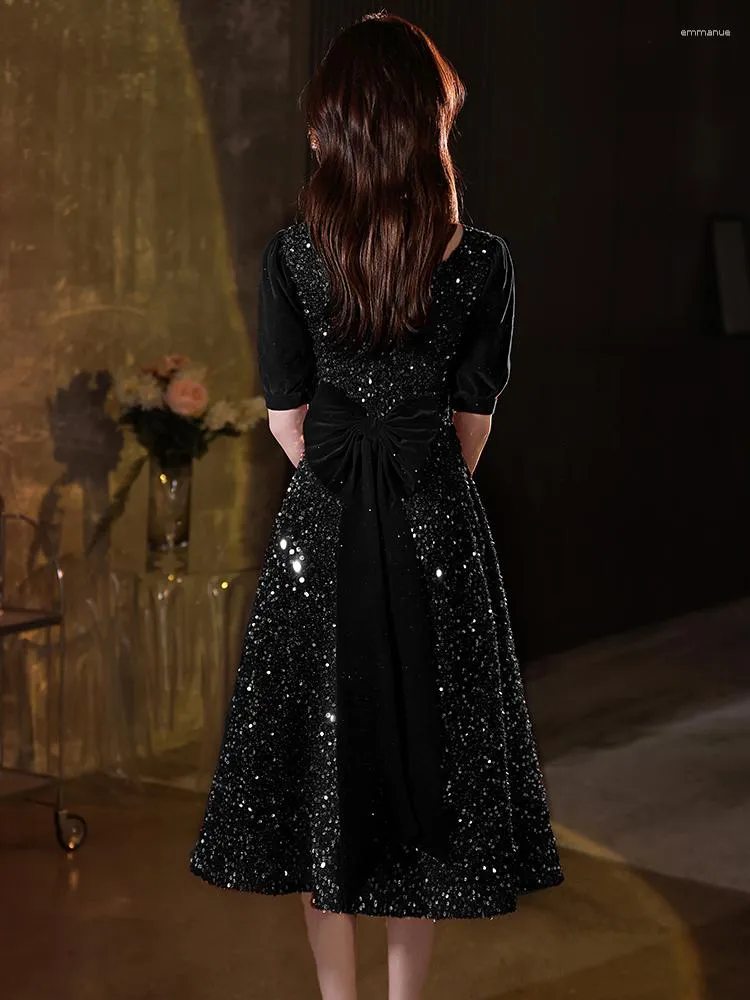 opened back black dress Everlee Mesh Open Back Formal Dress main image 0