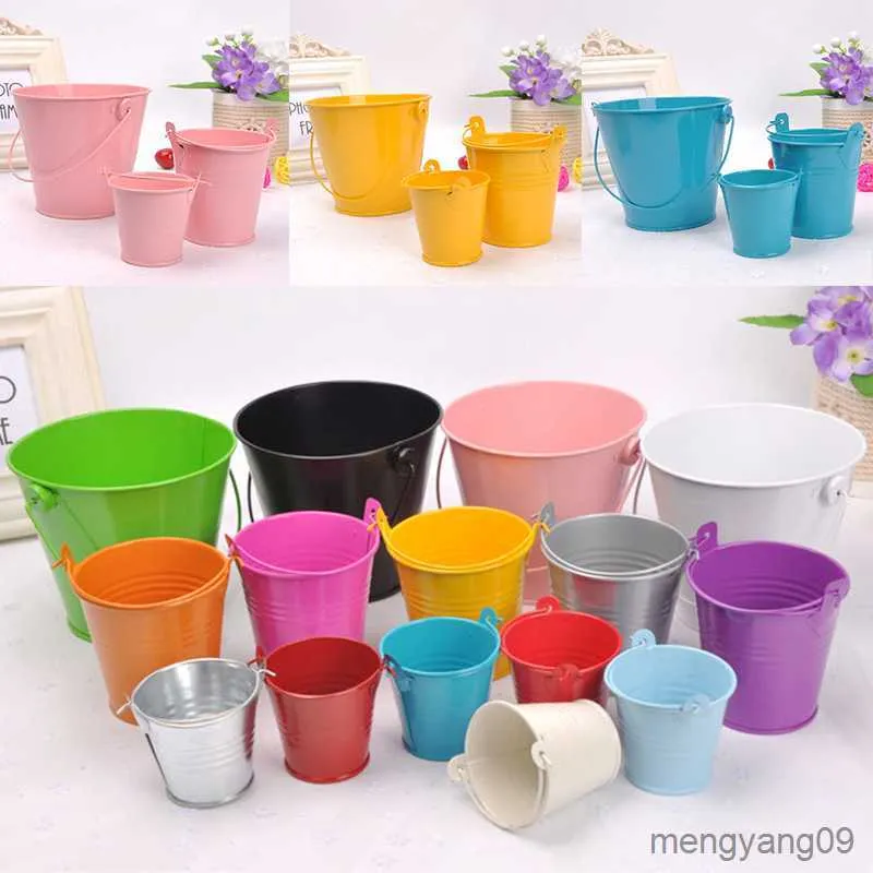 Jardinières Pots Ember Besi Mini Kotak Hadiah Pot Bunga Pernikahan Pesta Ulang Anak-anak Perlengkapan Bayi Kotak Permen R230807