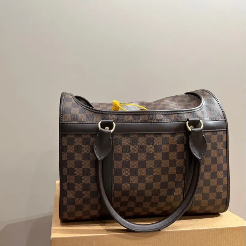 prathima hospitals louis vuitton dog carrier monogram 40 brown