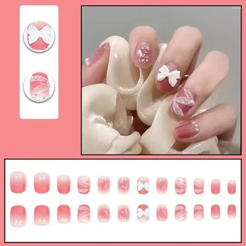 Faux ongles presse sur échiquier amour coeur couverture complète faux fard à joues ongles Art conseils courts