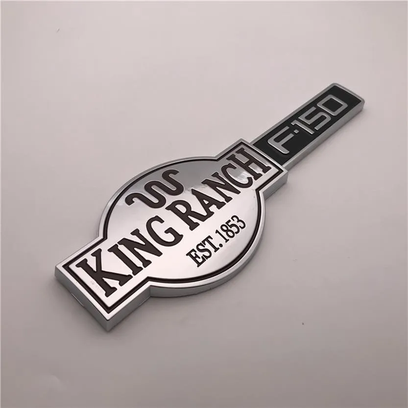 Custom Chrome Brown и Black King Ranch EST 1853 F150 Car Emblem Emblem Sticker Logo268r