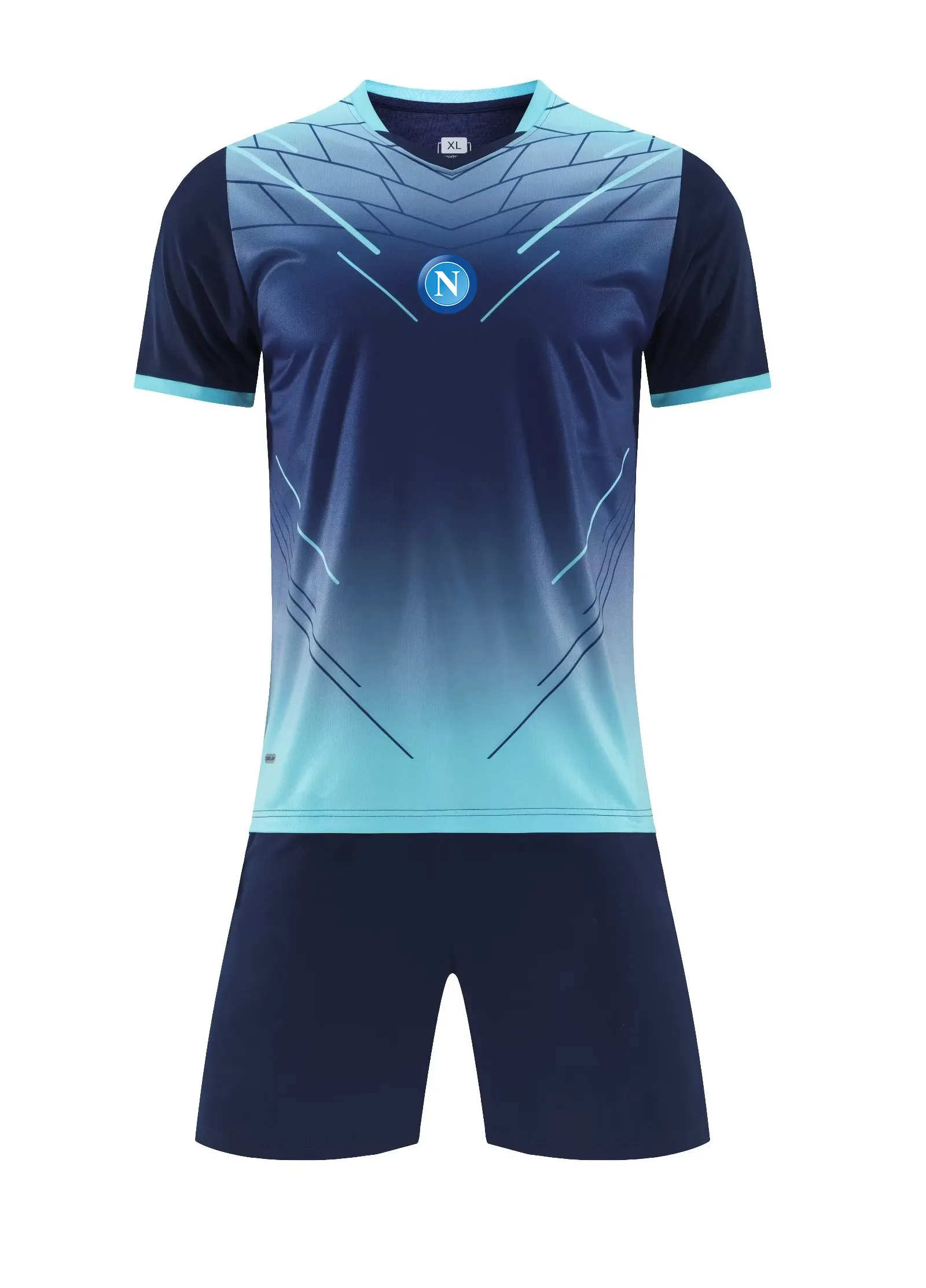 S.S.C. Napoli Męskie dresy męskie Wysokiej jakości sportowy trening sportowy na świeżym powietrzu z krótkimi rękawami i cienką koszulą sportową