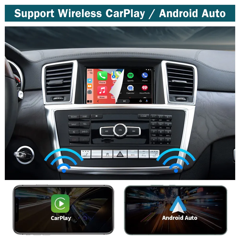 Mercedes Benz Car Class ML/GL W166 NTG 4.5 Wireless CarPlay With Android  Auto Mirror Link, AirPlay Navigation Functions From Carnavigationdvd,  $171.05