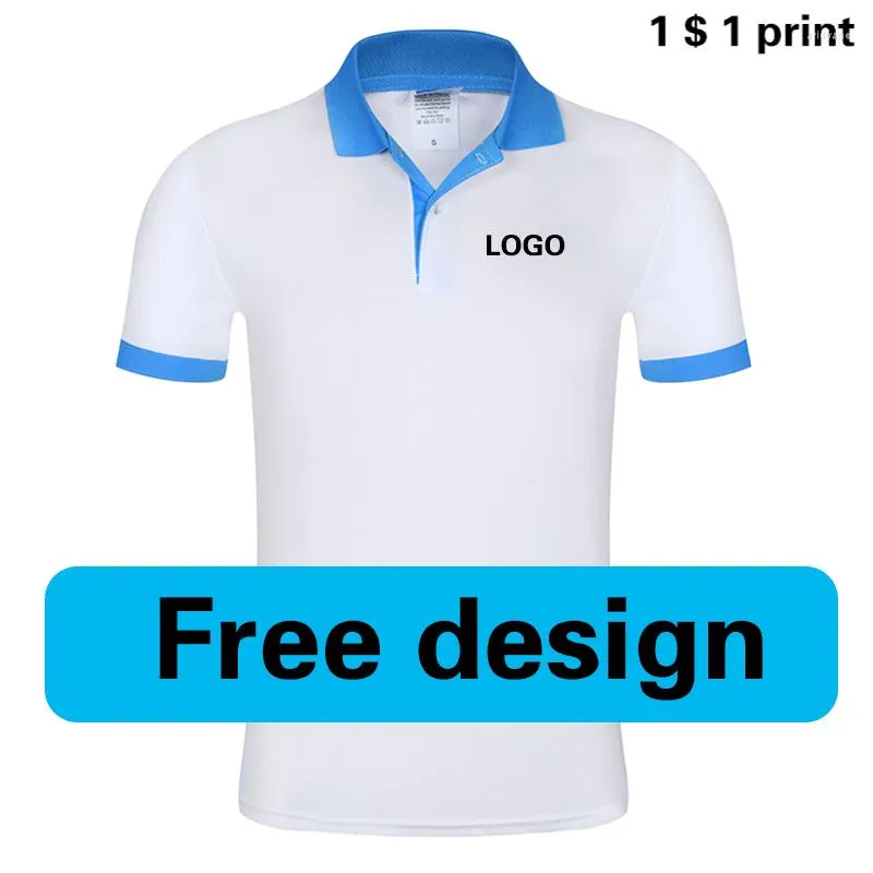 Men's Polos Summer Polo Short Shirts Custom Logo Embroidery Printing Design El Coffee And Milk Shop Waiter Supermarket Stores Tops