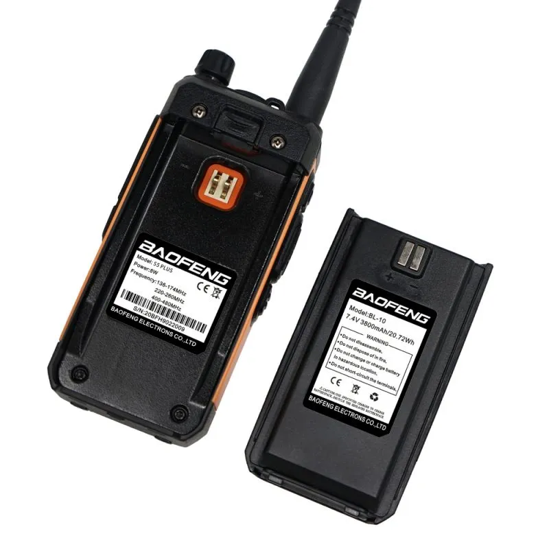 originele bl 10 3800 mah li op batterij voor bf h9 s5 plus walkie talkie bidirectionele radio ham radio tr band radio