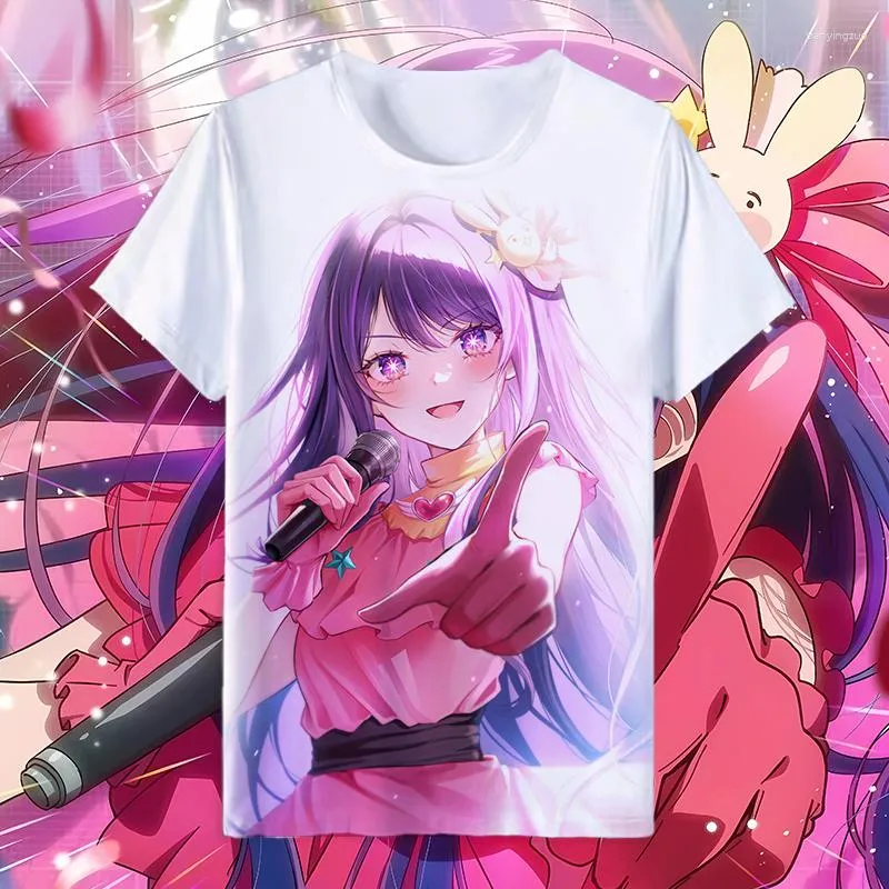 Męskie koszulki Oshi no Ko T-shirty anime manga kawaii dziewczyna 3d print streetwear mężczyźni kobiety mody mody koszula dla dzieci topy ubrania