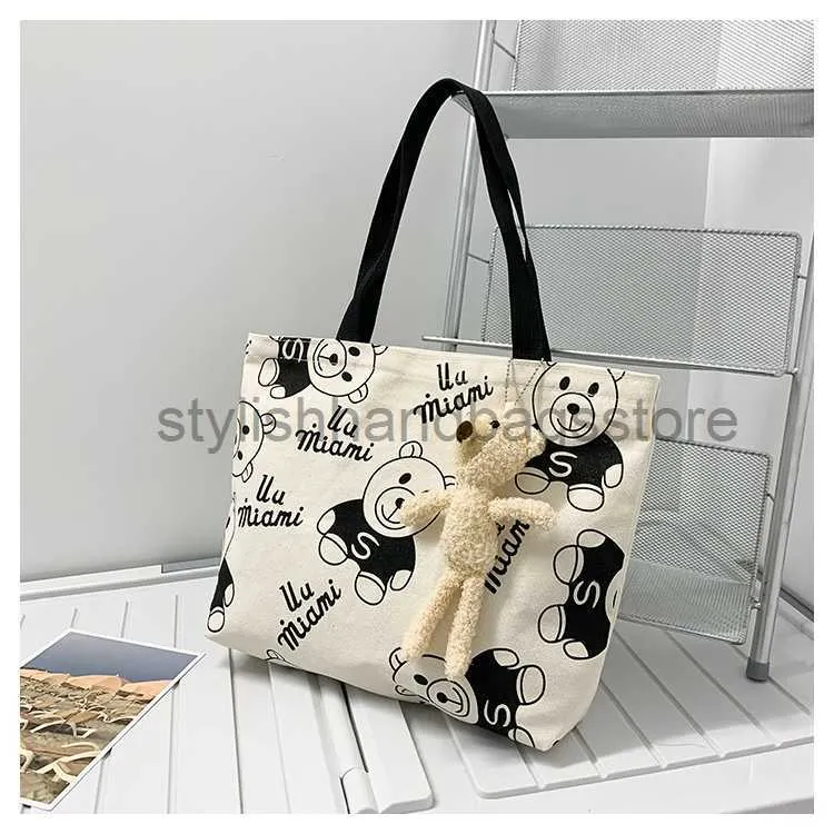 Totes Canvas Bag 2023 New Female Literature and Art Student Carrying Bag Small and Large Capacity Learning Canvas Bagstylishhandbagsstore