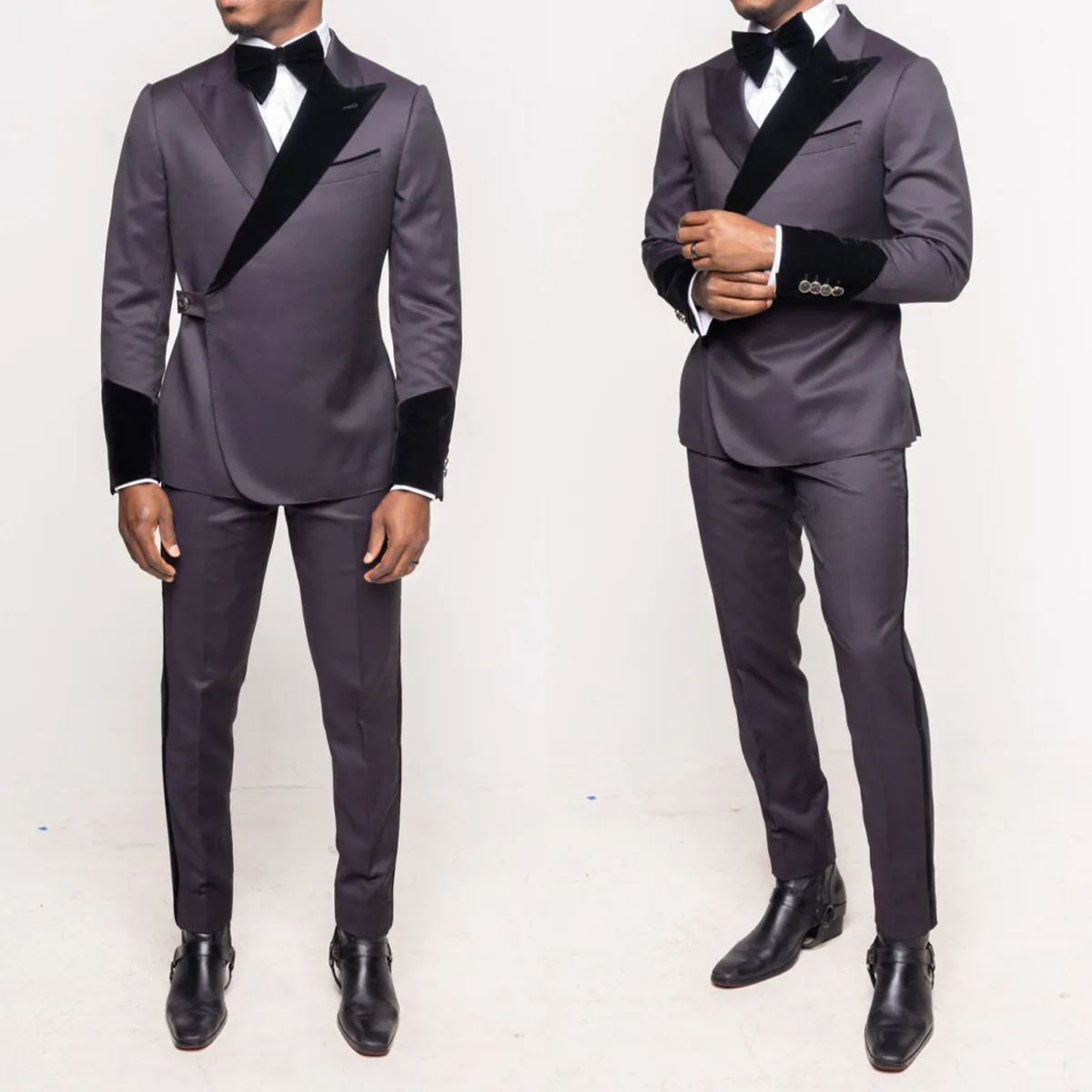 Designer Mens Wedding Suits Piekte Revers Bruidegom Dragen 2 Stuks Smoking Voor Mannelijke Zakelijke Prom Jas Met Broek Custom made