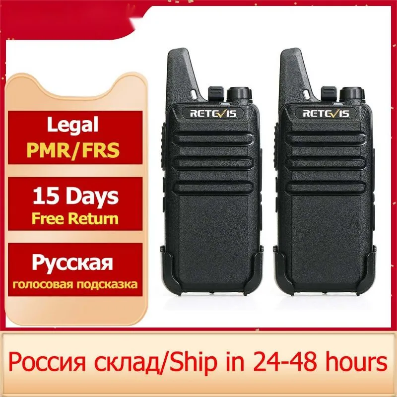 2 pcs mini walkie talkie pmr 446 portatile radio bidirezionale ht ptt walkie-talkie rt622 radio portatile per la caccia cafe rt22