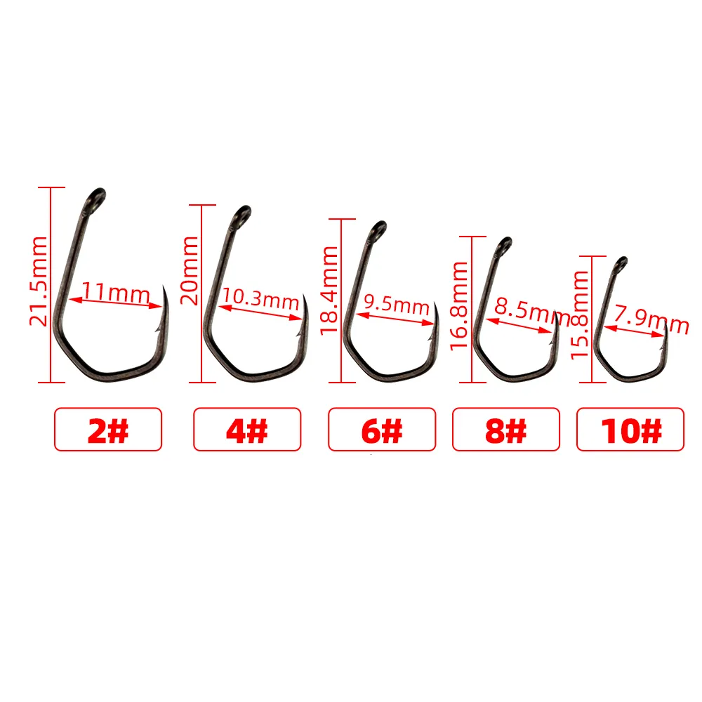 Fishing Hooks Hirisi PTFE Coated High Carbon Steel Fish Hook Micro Barbed  With Eye Carp Fishing Hook Accessories X919 230807 From Dao05, $9.46