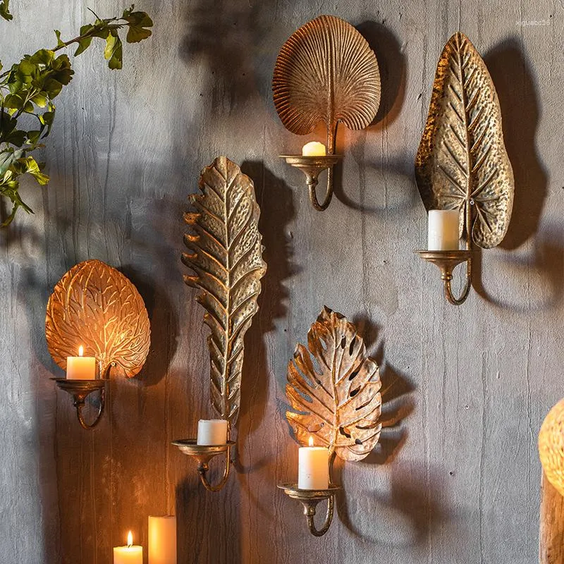 Kandelaars Kroonluchter Goud Kaarsen Houder Esthetische Pijler Messing Muur Opknoping Retro Velas Decorativas Hogar Middelpunt