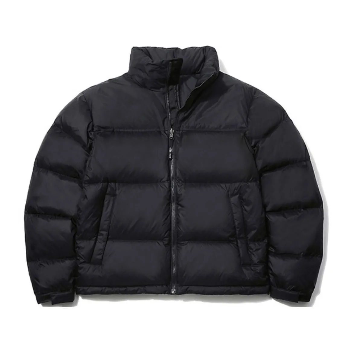 Plain black cheap puffer coat