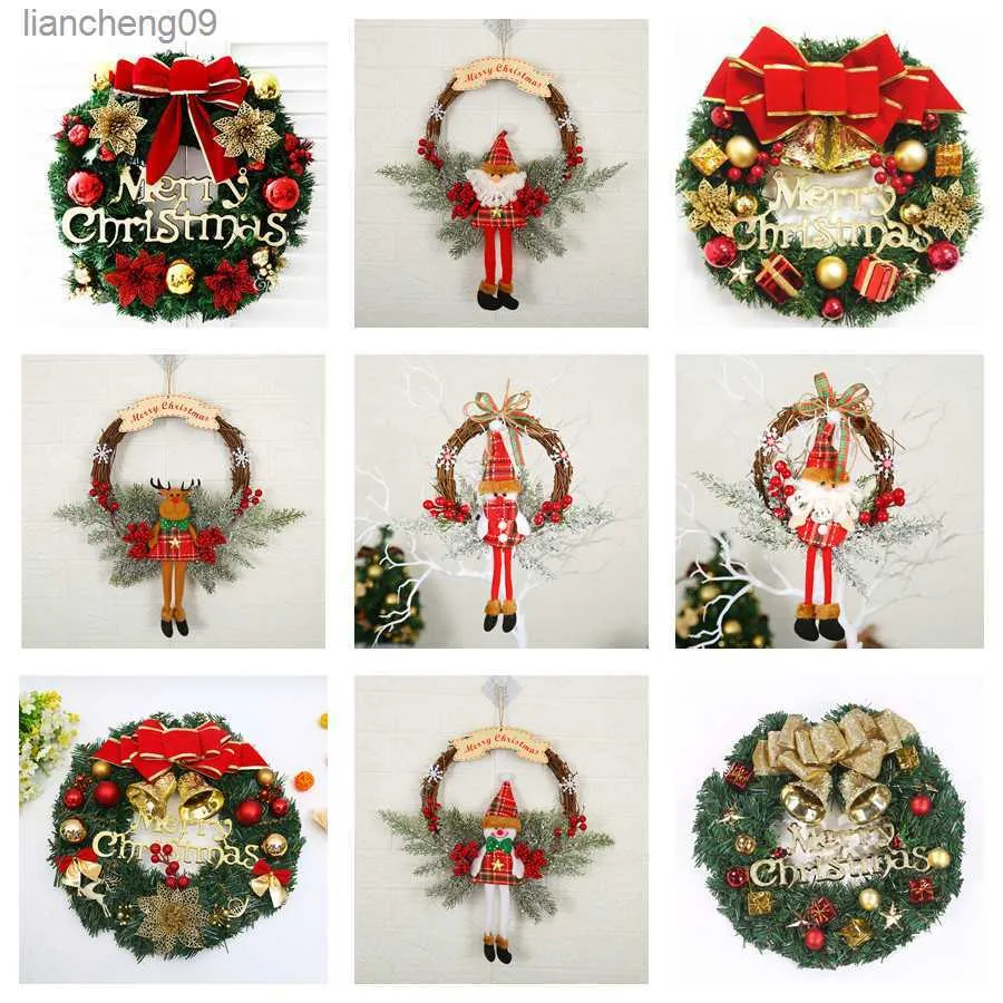 Couronne De Porte Noël 12 Cm Rotin - Mini Guirlande Décoration Sapin Extérieur Intérieur