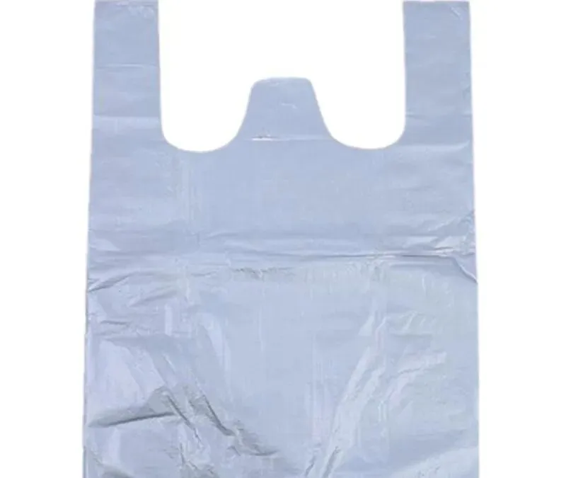 wholesale 100 unids Bolsa de plástico gris Supermercado Compras Desechables Grandes con asa Chaleco Almacenamiento de cocina Basura limpia Envoltura de regalo LL