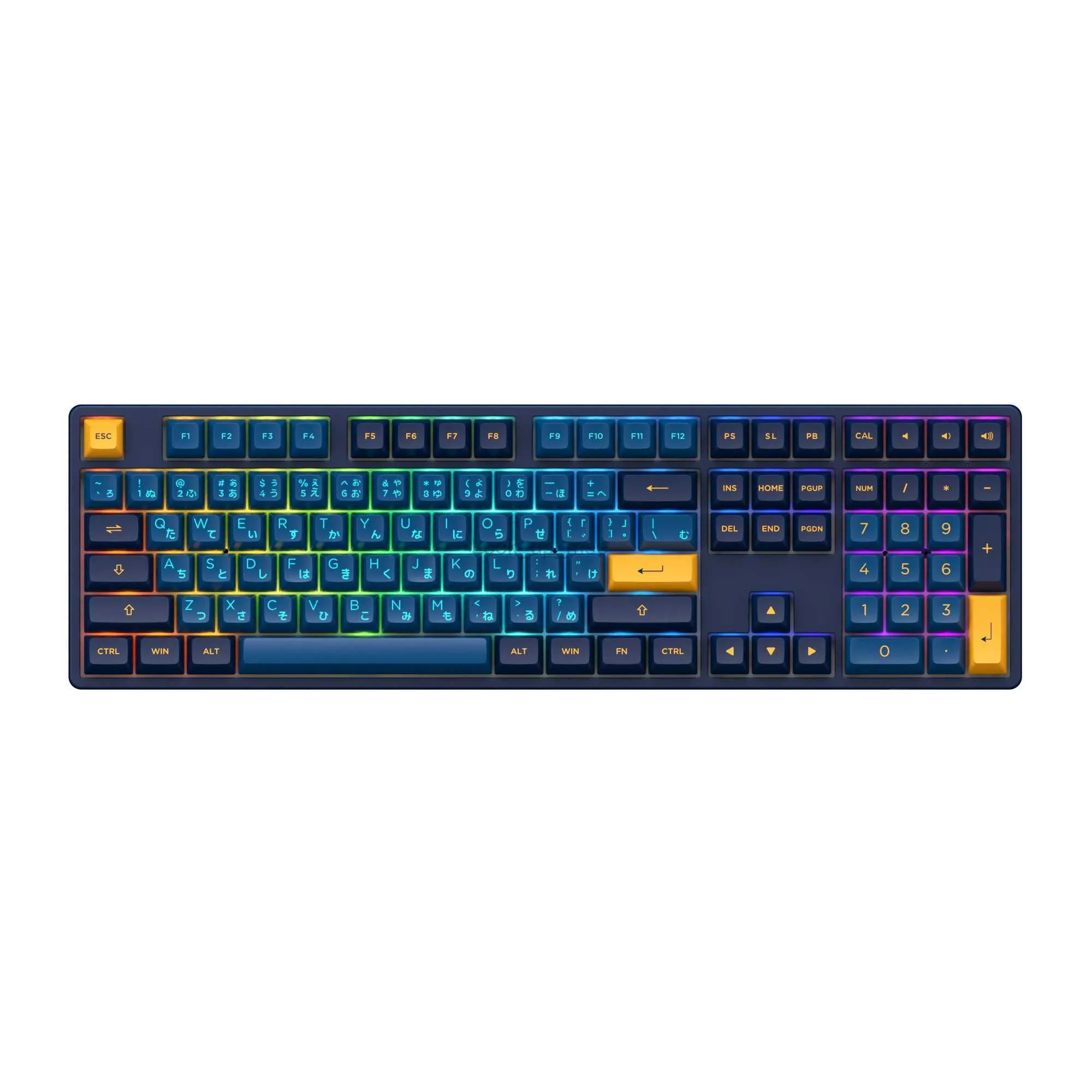 Akko 5108S Macaw Hiragana Version Vollformatige kabelgebundene Hot-Swap-Mechanische Gaming-Tastatur RGB-Hintergrundbeleuchtung PBT Double-Shot-Tastenkappen HKD230808