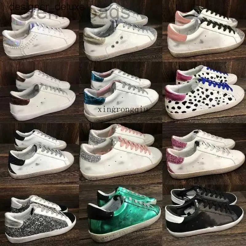 Italie Marque Sneaker Super star Femmes Chaussures Imprimé Léopard Rose-or paillettes Classique Blanc Do-old Dirty Design ity Mju gOlDeNsgOoSeItYssNeAkEr E09V