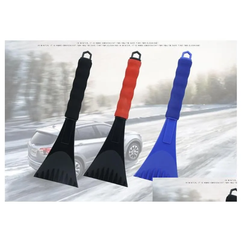 Ice Scraper Winter Snow Shovel med Eva Sponge Borttagning levererar 280x95x25mm Drop Delivery Mobiles Motorcyklar Bilvård Rengöring DHJDQ