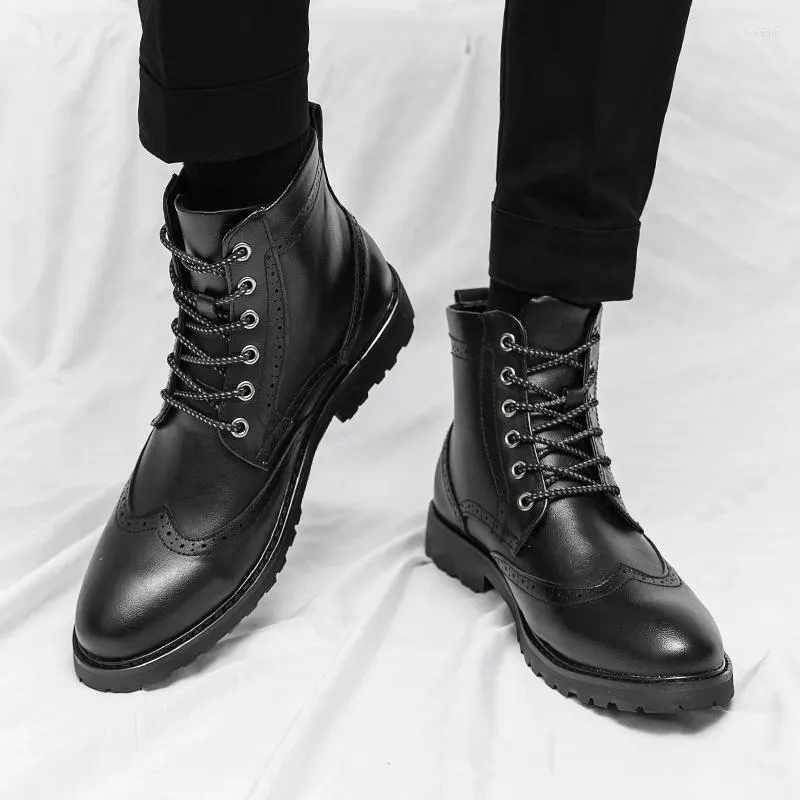 Botas masculinas outono inverno curtas retro make old americanas casuais Oaratrooper Locomotive Shoes tamanho 38-46