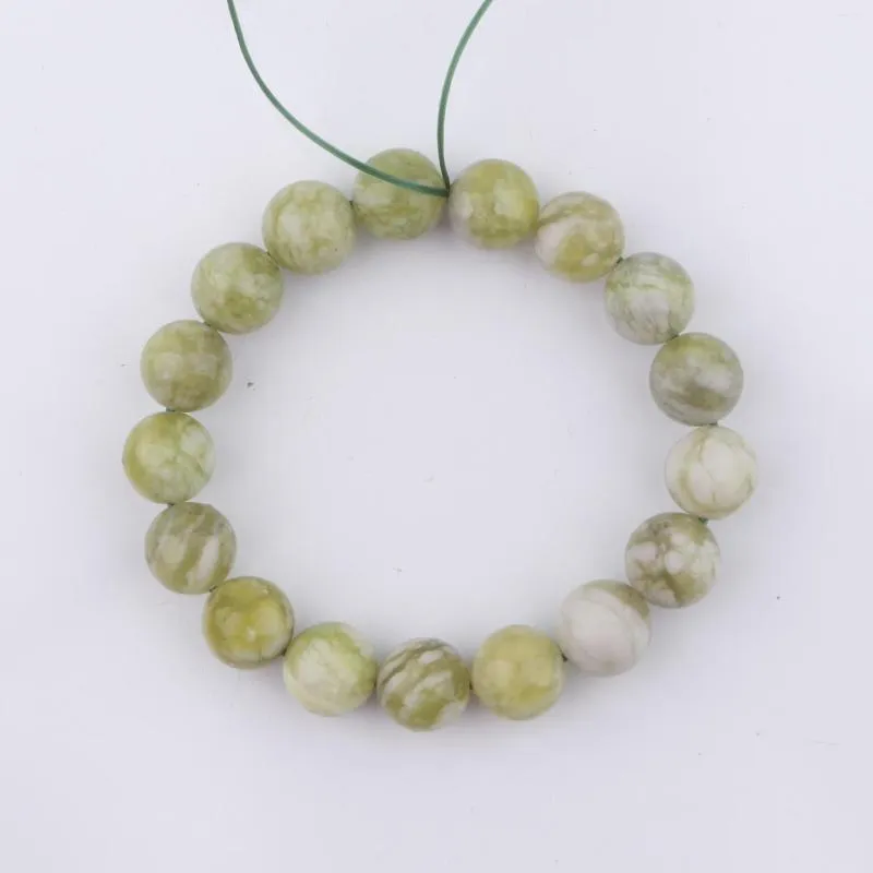 Strand Green Serpentine Stone Bracelet Cristal Naturel Quartz Citrines Agates Gem Jewelry Party