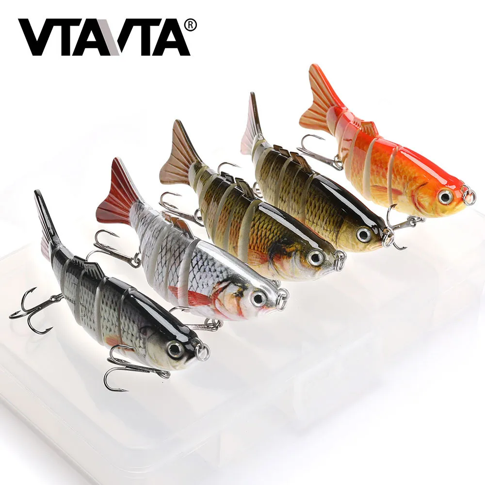 Appâts Leurres VTAVTA 5pcs Leurres de pêche Set Wobblers Crankbaits Boîte de pêche pour Wobblers Swimbait Kit d'appâts artificiels Leurre dur Matériel de pêche 230807