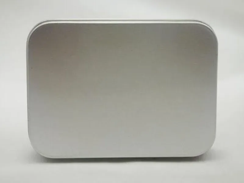 Luxurious Silver Metal Tin Box For Oil Lighter Gift Set Case