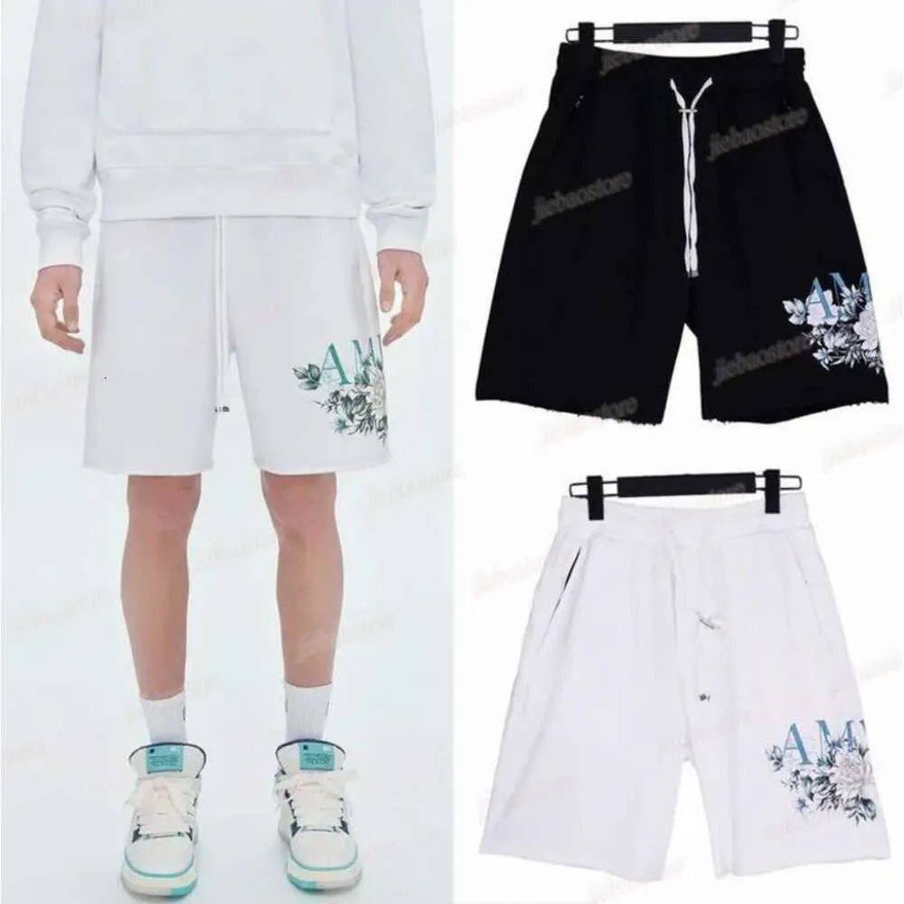 Designer Mode Casual Vêtements A Miri Shorts Crack Lettre Imprimé Shorts À La Mode Hommes Lâche Classique Lettre Brodé Tassel84