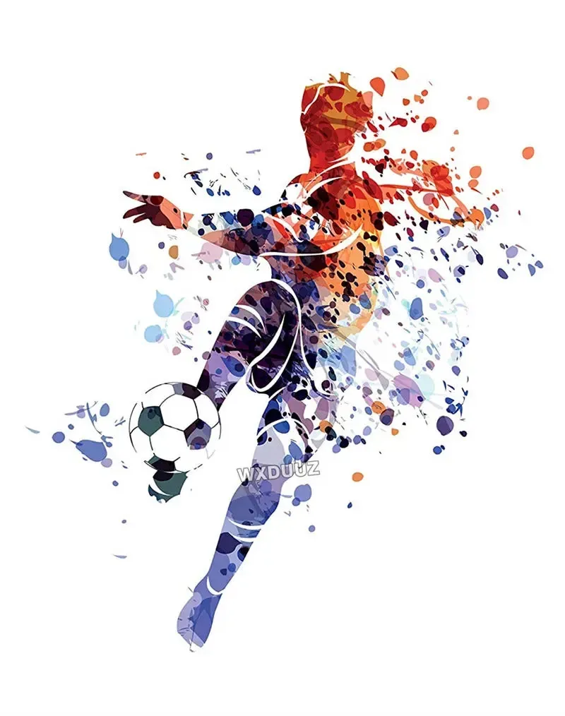 Aquarel Voetbal Canvas Muurkunst Moderne Abstracte Posters Voor  Huisdecoratie In De Woonkamer HD Prints Van Wo6 Van 1,87 € | DHgate, image size:800x1014