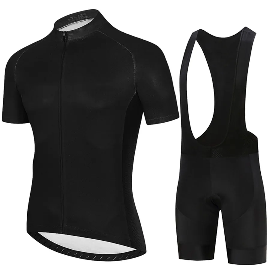 Jersey Cycling Sets Black Team Men Set Maillot Ropa Ciclismo MTB Suit Summer Racing Rower Rower Wear 230807