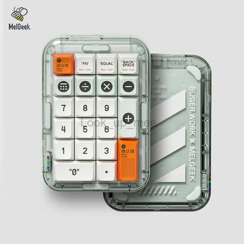 Melgeek Mojopad Numpad See-Through Bluetooth 2.4G Hot-Swappable Custom Programmable Mechanical Keyboard HKD230808