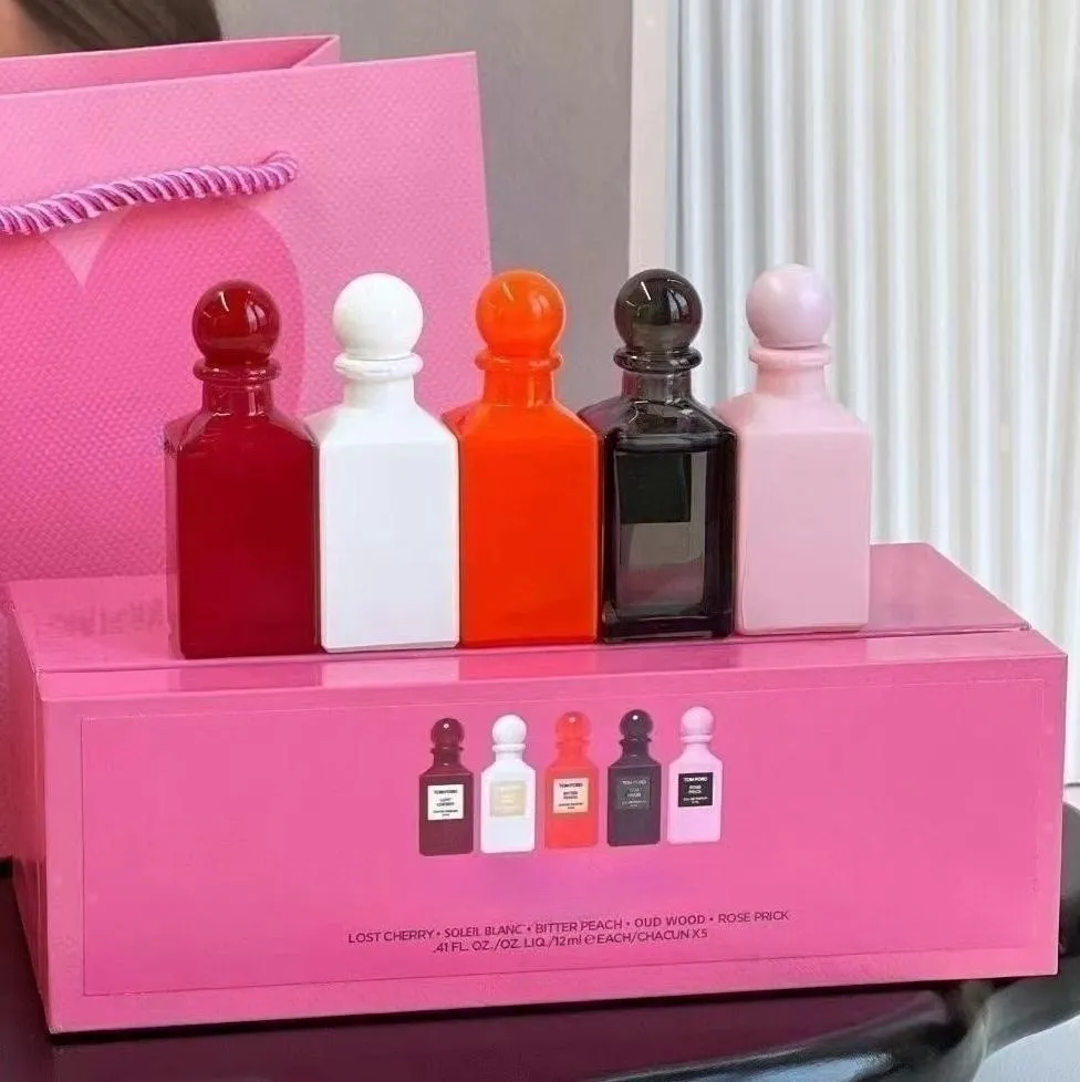 Women's perfume 520 limited fragrance mini romantic pink five piece gift box 12ml - five