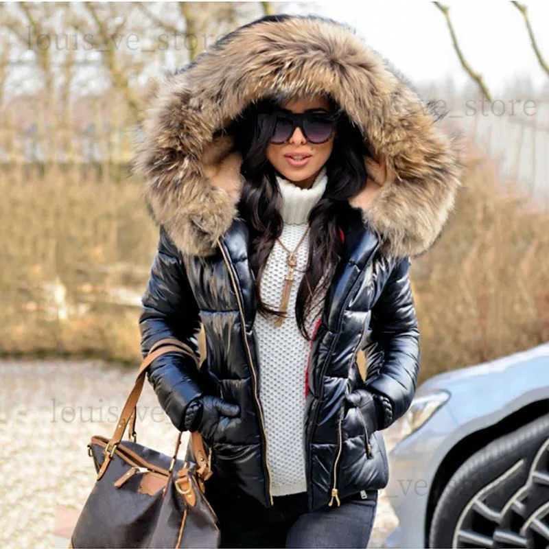 Winter Mantel Frauen Feste Kurze Unten Jacke Dicke Warme Übergroße Oberbekleidung Faux Pelz Hoodie Parkas Frauen Kleidung et 2023 T230808