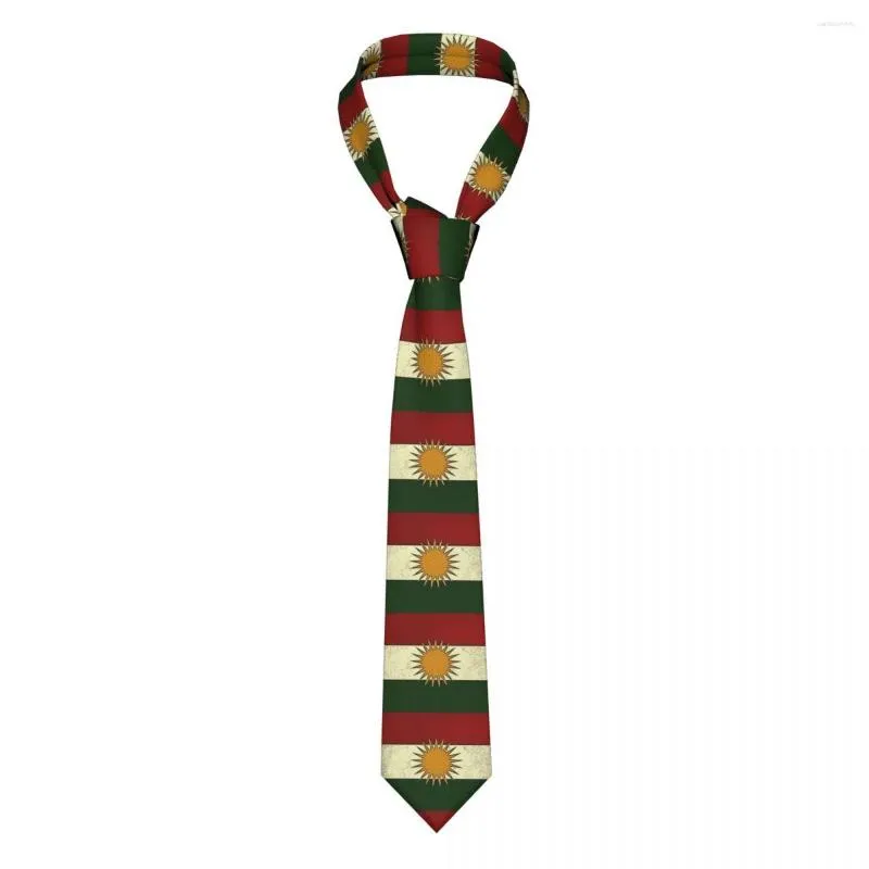 Boogbladen koerdistan vlag mannen vrouwen stropdas zijden polyester 8 cm brede zonneknal voor herenpakken accessoires gravatas feest