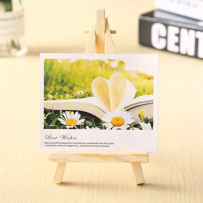 10pcs/set Wooden mini easel Stands Table Card Stand holder Small Picture Display Stand for Home Party Wedding Decoration