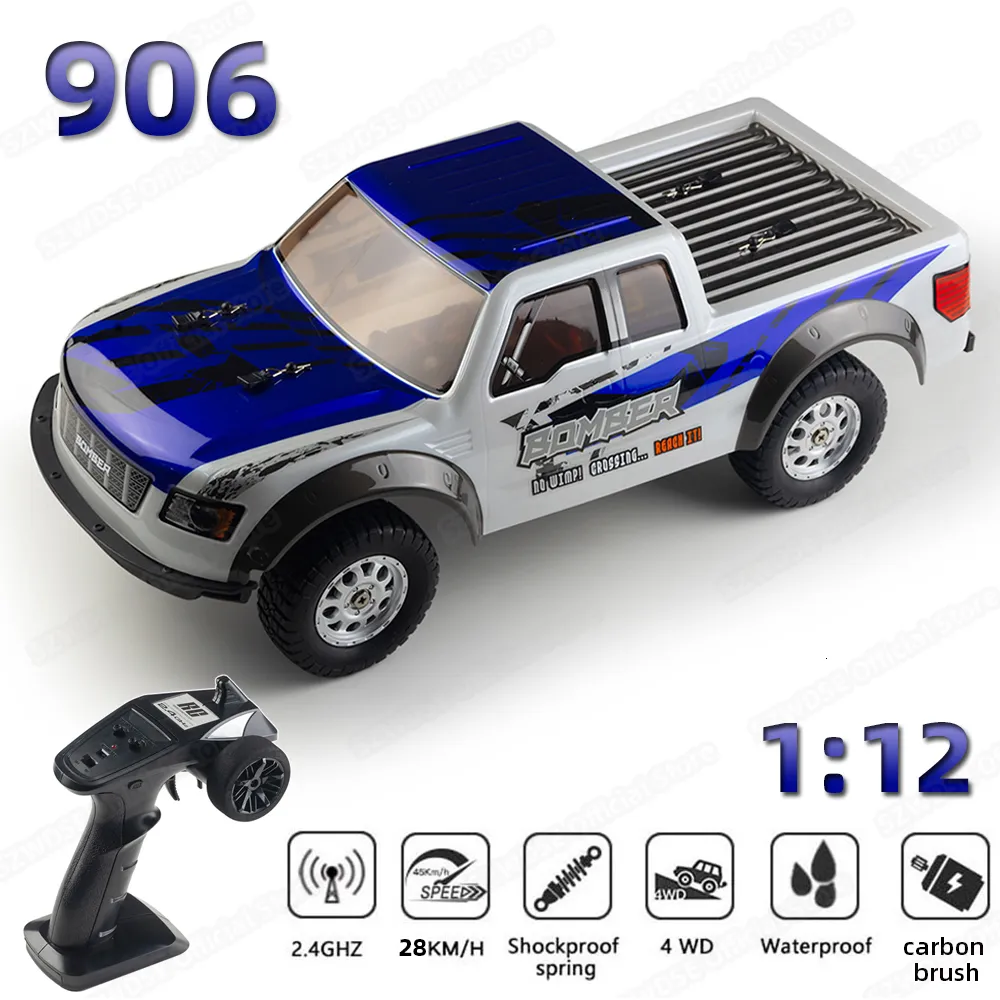 ElectricRC Car 906 1 12 RC 4WD 24G Truck Remote Control High Speed Drift Monster für Kinder vs OffRoad Vehicle Kinderspielzeug 230807